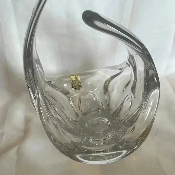 Vintage Castle Art Crystal Abstract Candy Bowl Dish - Picture 2 of 5